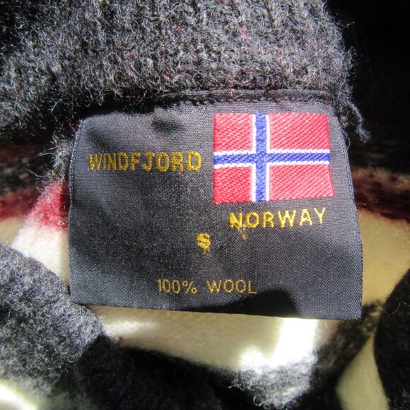 Vintage Windfjord Classic 100% Wool 1/4 Zip Sweater Men's Size Small - Picture 9 of 10